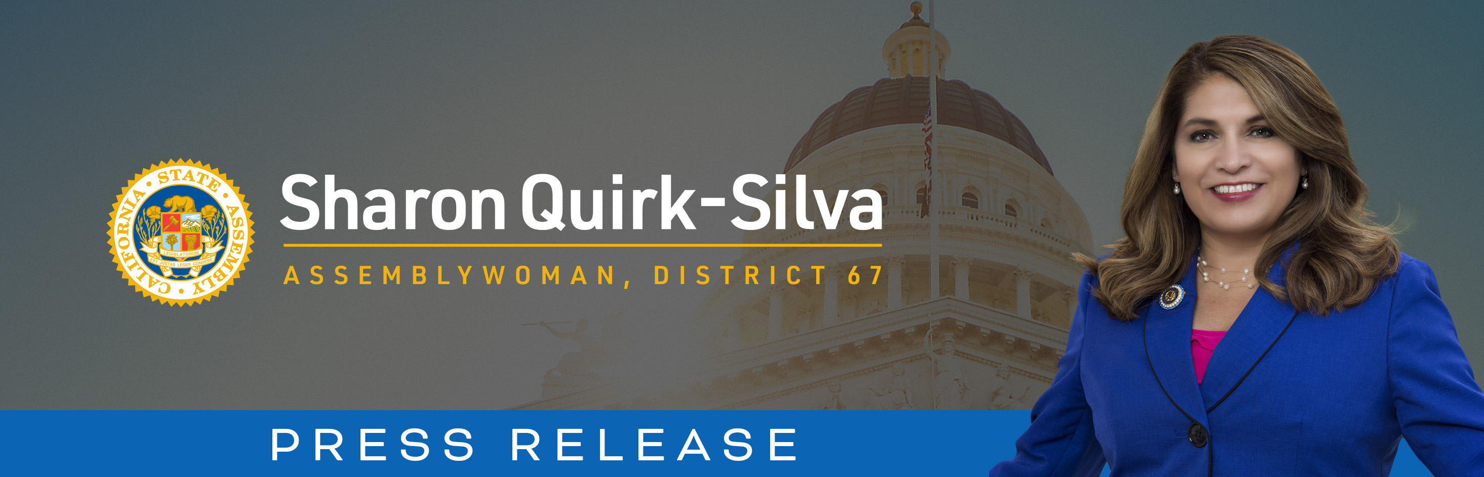 Press Release Header for Assemblywoman Sharon Quirk Silva