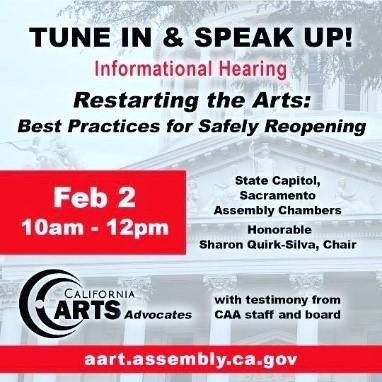 Assembly Arts Hearing on February 2