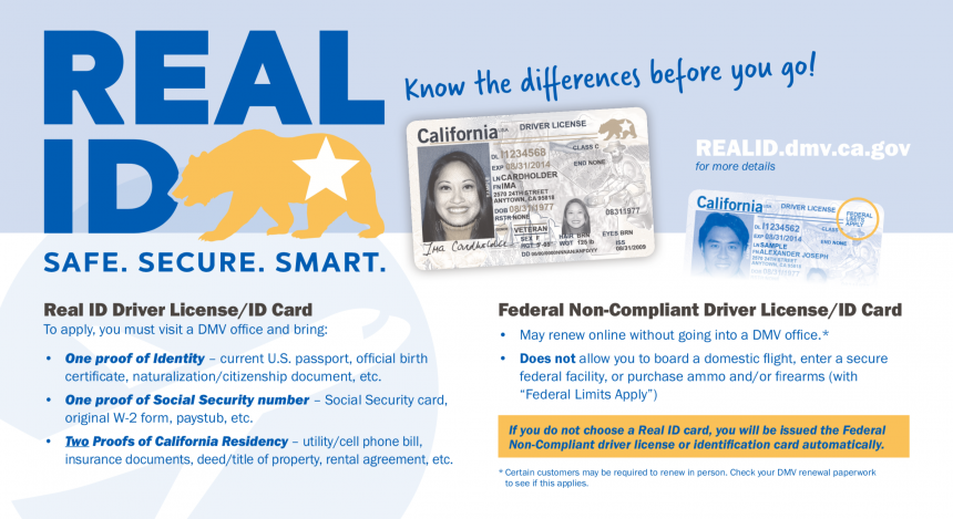 california real id driver's license requirements