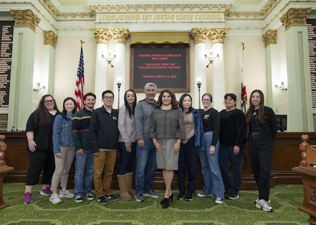 Fullerton Teachers Recognition on Assembly Floor