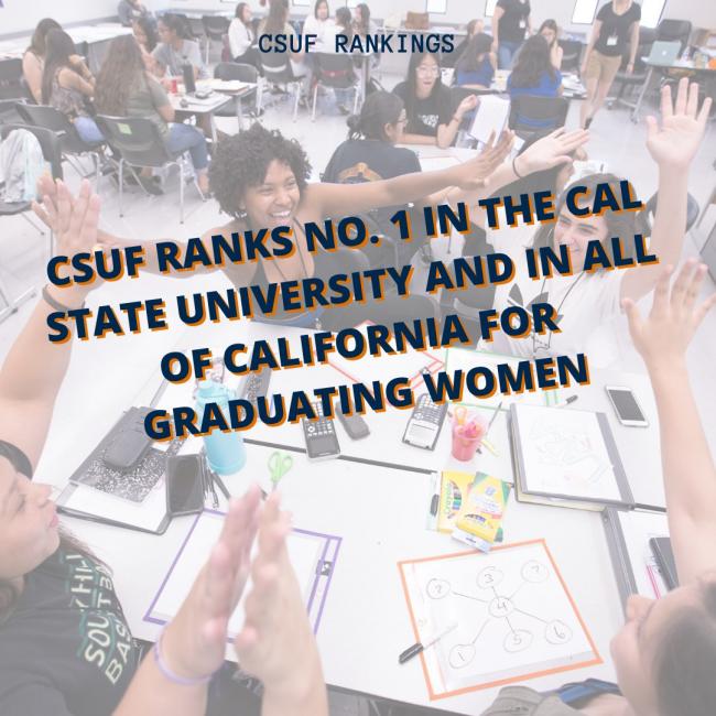 CSUF ranks number 1 for graduating women 