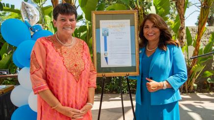 Assemblywoman Sharon Quirk-Silva celebrates woman of the year Ann Nguyen 