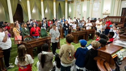 Grace Christian School Visits Assembly