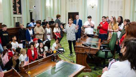 Grace Christian School Visits Assembly